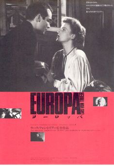 the movie poster for europe with two people looking at each other and one man standing in front