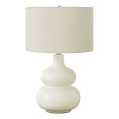 a white table lamp on a white background