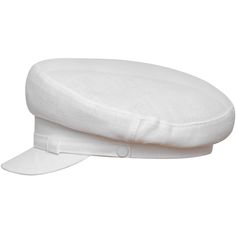 A white Maciejowka type cap (pattern known in the West as 'Breton' or Fisherman cap) made of natural polish 100% linen cloth. For best breathability cap has no lining, only a cotton sweatband. It has a shape memory visor. Linen is a great choice for summer - lightweight and breathable, protects your head from the sun and doesn't heat up. We offer similiar caps made with cotton cloth, leather or wool. MST-MCL-L01 Classic White Brimmed Hat, White Cotton Vacation Hat, White Brimmed Cotton Hat, White Adjustable Fit Hat For Vacation, White Cotton Brimmed Hat, Classic White Adjustable Hat, Adjustable Fit White Six-panel Hat, Classic Adjustable White Hat, White Fitted Six-panel Hats