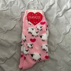 Brand New Sheep Socks, Soft Socks, Soft Sock, Hosiery, Sheep, Pink White, Pink Ladies, Socks, Women Accessories