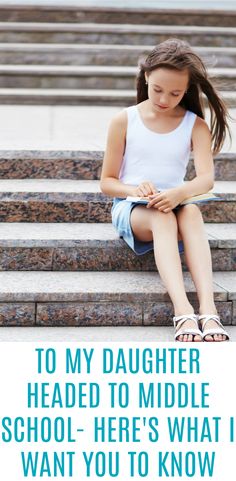 A letter to my daughter as she heads to middle school. Junior high can be a difficult time with puberty, development, and added school pressure and friend pressure. These things written by a mom who wants to give her daughter some advice are inspirational and what every middle school kid needs to hear. #middleschool #tweens #tween #juniorhigh #tomydaughter #openletter #puberty #daughter School Pressure, Preteen Quotes, A Letter To My Daughter, Quotes About Moving, Preteen Clothing, Letter To My Daughter