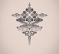 an ornate design on a white background