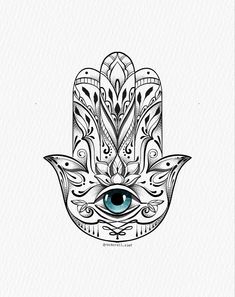 a hamsa with an eye on it