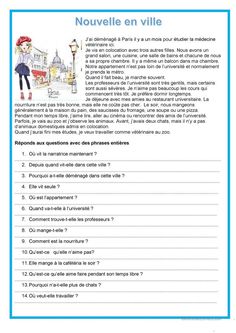 the french language worksheet for children's reading and writing with pictures on it