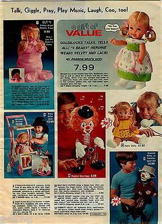 an advertisement for toys and dolls in the sears catalog, with pictures of children's toys