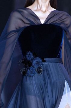 Ralph Russo, Ralph And Russo, Couture Details, Beauty And Fashion, Fall 2014, Fashion Details, Blue Dress