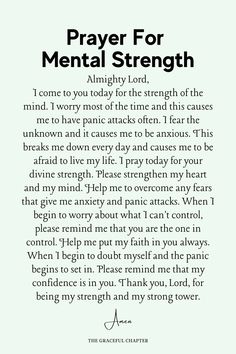 Prayer for mental strength Prayers For Injured Athlete, Prayers For Mental Strength, Prayers For My Mental Health, Prayer For Mental Strength, Prayer For Divorce Strength, Strength Prayers For Women, Prayer For Mental Healing, Prayer For Husband Mental Health, Prayer For Emotional Healing