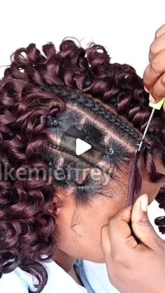 Remy Ma Hairstyles, Water Pop Crochet Hair, Crochet Braid Styles Grey Hair, Best Crochet Hairstyles, Crochet Hair Braids Styles, Curly Braided Mohawk Hairstyles, Latch Hook Braids Hairstyles, Crochet Ocean Wave Hairstyles, Crochet Braid Pattern For Curly Hair