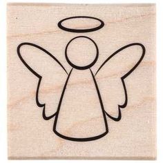 a rubber stamp with an angel on it