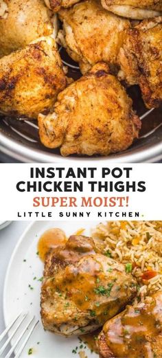 instant pot chicken thighs with rice and carrots