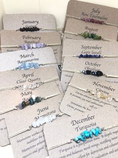 Birthday Gemstones, Different Personalities, Jewelry Friendship, Friendship Symbols, Crystal Chips, Birthstone Bracelet, Moonstone Crystal, Crystal Healing Bracelets, Zodiac Gifts