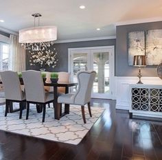 the dining room is clean and ready for us to use it's new furniture