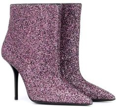 Saint Laurent Pierre 95 glitter ankle boots Glitter Ankle Boots, Lace Ankle Boots, Velvet Ankle Boots, Glitter Boots, Yves Saint Laurent Shoes, Saint Laurent Shoes, Platform Ankle Boots, Designer Boots, Suede Ankle Boots