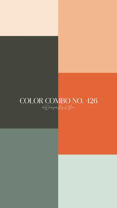 an orange and brown color scheme with the words'color combo no 426 '