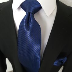 Treat yourself with a new pattern and splash of color to your look with this unique tie set. 100% Silk Handmade Package Includes: Tie, Pocket Square & Cufflinks. Length: 59" Width: 3.34" Warm iron if needed We offer FREE International Shipping World Wide! Blue Ties For Father's Day, Blue Tie For Formal Father's Day, Blue Tie For Black Tie Event And Father's Day, Blue Standard Tie For Father's Day, Blue Ties With Pocket Square For Business, Blue Tie With Pocket Square For Business, Blue Business Suit And Tie Accessories With Pocket Square, Blue Elegant Tie For Father's Day, Blue Ties With Pocket Square For Office