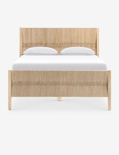 Maritza Woven Seagrass Platform Bed Beach House Bed Frames, Light Wood Bed Frame, Modern Beach Bedroom, Beachy Bedding, Airbnb Design Ideas, Desert Bedroom, Platform King Bed, Platform Queen Bed, Coastal Bed