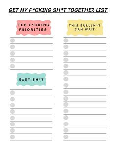 Project To Do List Printable Free, Add To Do List, To Do List Printable Aesthetic, Monthly To Do List Ideas, Things To Print Out, Cute To Do List, To Do List Ideas, Things To Do List