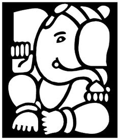 an elephant with its trunk in the shape of a letter k, on a black and white background