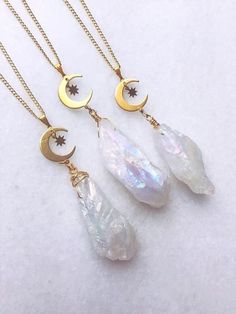 Angel Aura Crystal, Jewellery Shops, Quartz Pendant Necklace, Crystal Moon, Aura Crystals, Dry Creek, Angel Aura