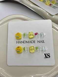 Let your nails sing a playful tune with "Sunny Serenade." Featuring adorable 3D designs like a cheerful bear, heart accents, and glimmering glitter details, these nails blend sunshine and whimsy into a delightful masterpiece. Perfect for adding a touch of fun to your everyday style. All orders come with a complimentary tool kit! Acrylic Press On Nails, Tool Kit, 3d Design, Everyday Style, Press On Nails, San Jose, You Nailed It, Everyday Fashion, Sunnies