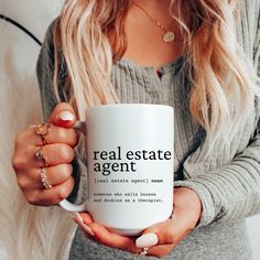 a woman holding a white coffee mug with the word jesus bridesmaid on it