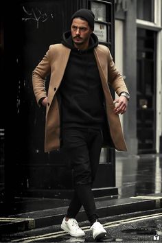 Peacoat Outfits, Camel Peacoat, Vinter Mode Outfits, Winter Fashion Outfits Casual, Hipster Mens Fashion, Mens Casual Dress Outfits