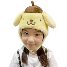 PRICES MAY VARY. Officially licensed Pompompurin (Pom Pom Purin) Kigurumi Hat produced by the original Japanese brand SAZAC: Don't fall for copycat imitations! SAZAC is Japan's most successful Kigurumi manufacturer, unmatched in both quality and design. Our onesies feature symmetrical faces, professional stitching, thicker fabric and rich, vibrant colors. Warm your head with Pompompurin: This cute fluffy hat is specifically designed with ear flaps to warm your ears and they can be together under Fluffy Hat, Sanrio Pompompurin, Pom Pom Purin, Kids Head, Hat Fits, Kids Beanies, Animal Hats, Yellow Shop, Head Wear