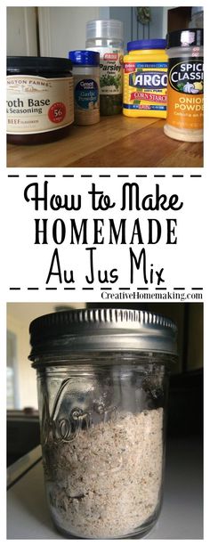 how to make homemade au jus mix in a jar