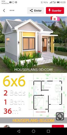 the house plan is shown with measurements for each floor and its size, as well as other