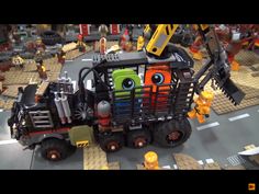 a lego construction vehicle is shown in this image