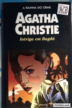 a book with an image of a woman in the background and text that reads agatha christe intriga en bagda