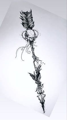 a black and white drawing of a flower