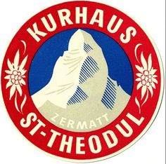 a sticker with the name kurhus sttheodul in red, white and blue