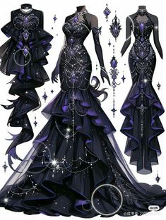 Fantasy Outfits, Clothing Design Sketches, Fashion Illustration Dresses