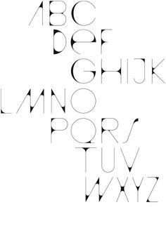 the letters are black and white in different font styles, including one for each letter