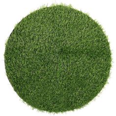 green grass circle isolated on white background