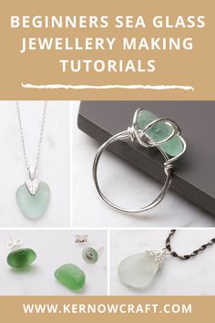 sea glass jewelry making course with instructions for beginners to learn how to make them