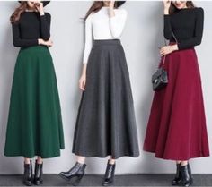 Soft Classic | Key items and Shopping Guide Skirts 2023, Warm Dress, Winter Girl, Warm Dresses, Thick Wool