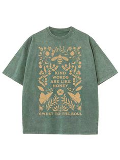 Kind Words Are Like Honey Unisex Washed T-Shirt Kind Words Are Like Honey, Words Are Like Honey, Christian Products, Grey Beige, Grey And Beige, T Shirts With Sayings, Christian Clothing, Kind Words