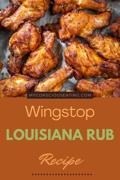 Stack of Louisiana Rub seasoned wings Louisiana Rub Wings Recipe Wingstop, Louisiana Rub Wingstop Recipe, Homemade Wingstop, Wingstop Louisiana Rub Recipe, Louisiana Rub, Dry Rub Wings, Dry Rub Chicken, Chicken Wing Flavors, Dry Rub Chicken Wings