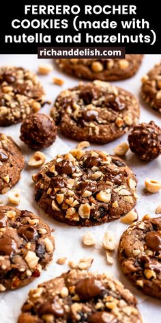 cookies made with nutella and hazel nuts