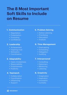 the 8 most important soft skills to include on resume, including 1 communication and 2