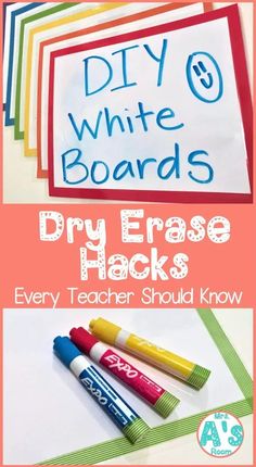 dry erase hacks for kids to learn how to write and use them as markers