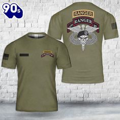 Custom Name US Army 1st BN 75th Ranger Medical Airborne T-Shirt 3D The 3D Shirt is a fashion statement that goes beyond the ordinary. Using advanced printing technology, it brings designs to life with depth and vividness. Crafted from high-quality materials, it offers comfort and durability. The three-dimensional graphics create a captivating effect that’s perfect... Military T Shirt, Army T Shirt, 3d Shirt, 3d T Shirts, Us Army, Shirt Pattern, Chic Design, Custom Name, The Ordinary