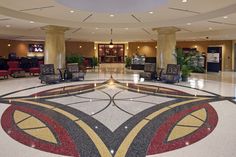 the lobby is clean and ready to be used for business or as an event venue