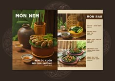 Restaurant Poster, Vietnamese Restaurant, Menu Book, Food Drink Photography, Vietnamese Food, Illustration Photography, Food Projects