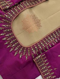 Embroidery Blouse Saree, Blouse Aari Work, Maggam Designs, Maggam Blouse, Mirror Work Blouse Design, Maggam Work Blouse