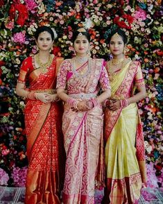 Benaras Sarees, Bridal Saree Collection, Sisters Before Misters, Saree Colours, Engagement Saree, Curling Tips, Sisters Photoshoot Poses, Lehenga Saree Design