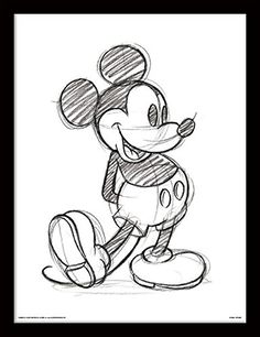 a drawing of mickey mouse from the disney movie, which appears to be drawn in pencil