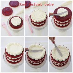 the process of making a red velvet cake